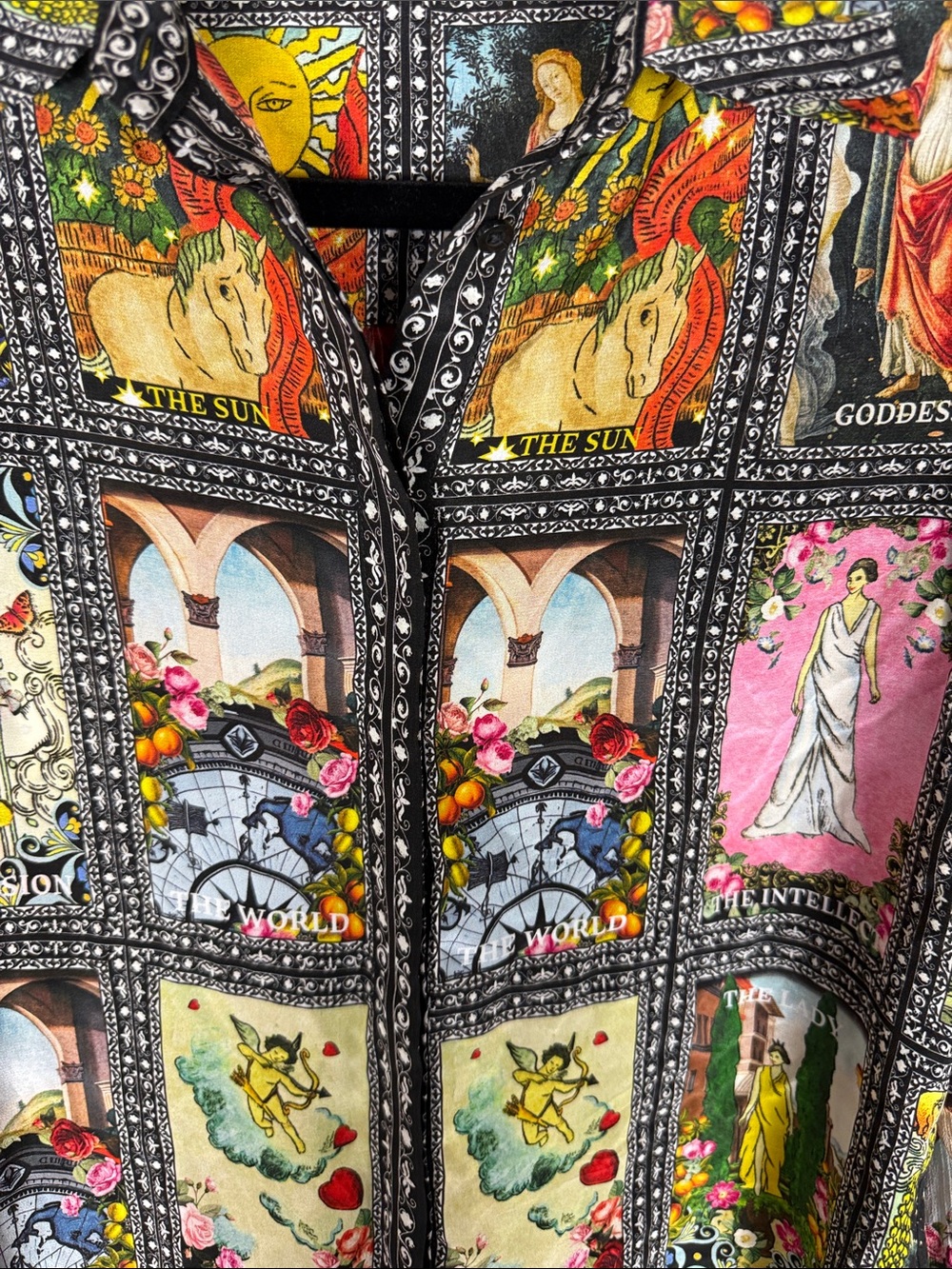 Alice + Olivia Wan Silk Blouse in Enchanted Tarot - Picture 9 of 14